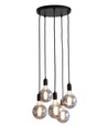 Suspension K9 en Groupe 5xE27 Ø30 Noir - Nielsen Light