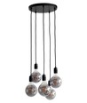 Suspension K9 en Groupe 5xE27 Ø30 Noir - Nielsen Light