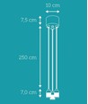 Suspension K9 en Groupe 5xE27 Ø30 Noir - Nielsen Light