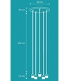 Suspension K9 en Groupe 5xE27 Ø30 Noir - Nielsen Light
