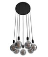 Suspension K9 en Groupe 7xE27 Ø40 Noir - Nielsen Light