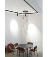 Suspension K9 en Groupe 7xE27 Ø40 Noir - Nielsen Light