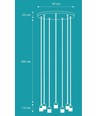 Suspension K9 en Groupe 7xE27 Ø40 Noir - Nielsen Light