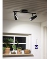 Plafonnier LED réglable KILE 2 x 4,5W en noir - Nielsen Light