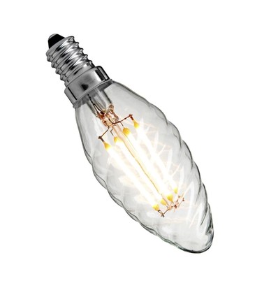 Deluxe E14 Ampoule LED flamme torsadée 3W 2200K Ra95 Dimmable