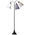 Lampadaire Trafik E27 en noir avec Dala/Turquoise/Bleu clair - Nielsen Light