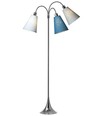 Lampadaire Trafik E27 en Chrome avec Bleu Clair/Turquoise/Pétrole - Nielsen Light