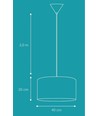 Suspension Isabella Castillo Ø40 Lampe E27 en Noir/Or - Nielsen Light