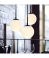 Suspension Chicago Café Ø50 pour E27 en Opale/Noir - Nielsen Light