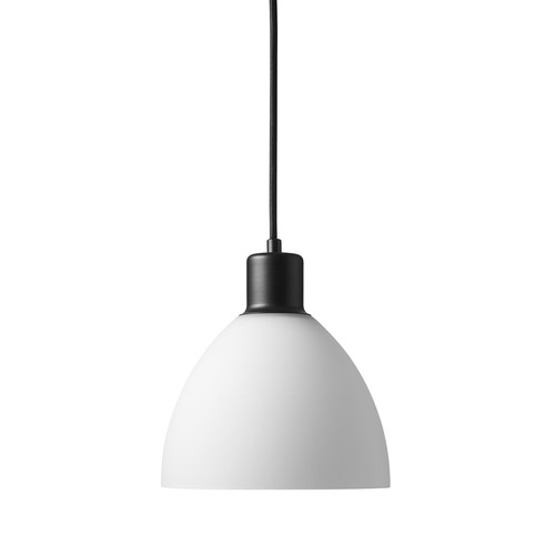 IDA Suspension Ø18 Pour E27 en Noir/Verre Opale