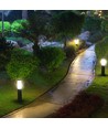 Lampe de jardin V-Tac noire, inoxydable - 45 cm, IP44 extérieur, douille E27, sans source lumineuse