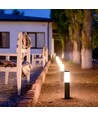Lampe de jardin V-Tac noire, inoxydable - 45 cm, IP44 extérieur, douille E27, sans source lumineuse