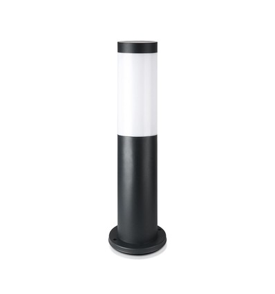 Lampe de jardin V-Tac noire, inoxydable - 45 cm, IP44 extérieur, douille E27, sans source lumineuse