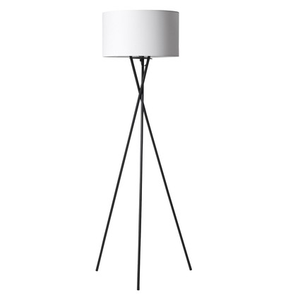 Lampadaire Uptown E27 Noir avec Abat-jour Blanc - Nielsen Light