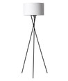 Lampadaire Uptown E27 Noir avec Abat-jour Blanc - Nielsen Light