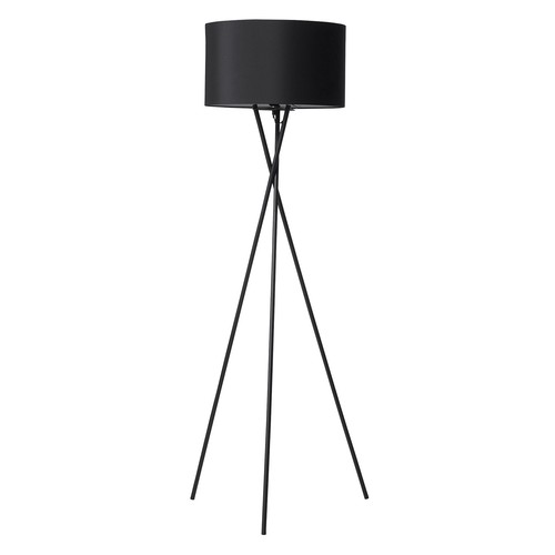 Lampadaire Uptown E27 en noir avec abat-jour noir - Nielsen Light