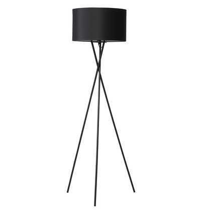 Lampadaire Uptown E27 en noir avec abat-jour noir - Nielsen Light