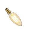 Ampoule Flamme LED Torsadée Dorée E14, 4W - Dimmable, 2200K, Ra95, Nielsen Light