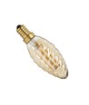 Ampoule Flamme LED Torsadée Dorée E14, 4W - Dimmable, 2200K, Ra95, Nielsen Light