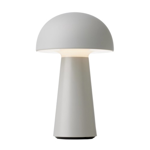 Lampe de table LED rechargeable Move Me IP44 gris clair - Nielsen Light