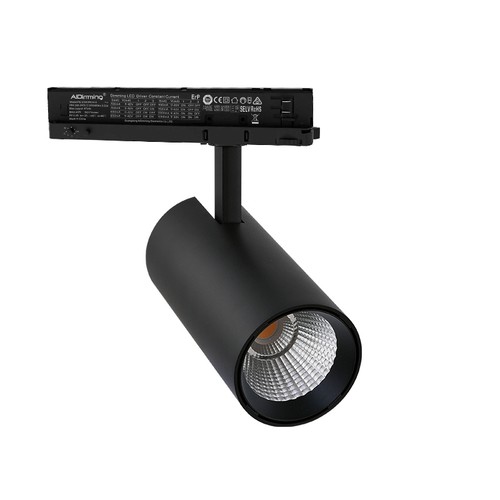 Spot sur rail triphasé 30W dimmable RA92 PRO-CCT - 120lm/W, noir, CCT + luminosité réglables, 3900lm, sans scintillement