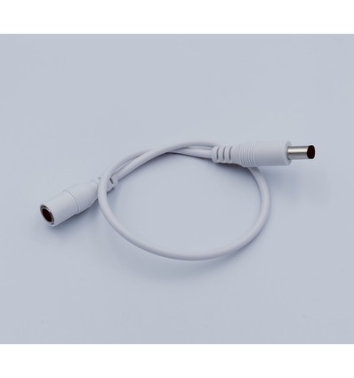 Câble de rallonge DC - 30 cm, pour bandes LED, 5V-48V, blanc