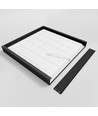 Cadre haut pour panneau LED 60x60 - Kit de montage, bord noir