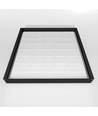 Cadre haut pour panneau LED 60x60 - Kit de montage, bord noir