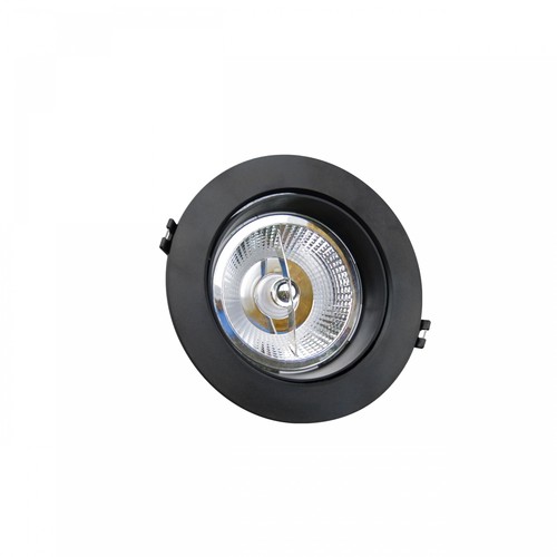 MDD Maxi PC Uno Round AR111 GU10 - IP20 Ø165x41mm Noir sans source lumineuse