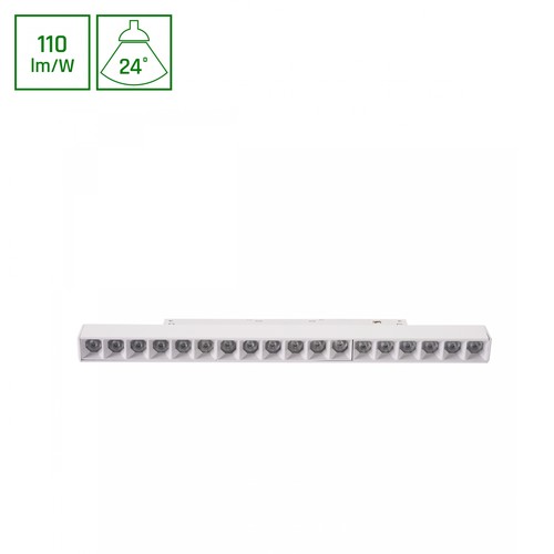 SHIFT Basic - Grille avec lampe linéaire, 330 mm, 18W, 2700K, Blanc