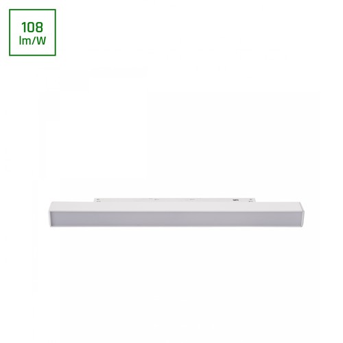 Spot sur rail linéaire 15W System Shift Basic Line S, 48V - 115lm/W, 30cm, 2700K, IP20, pour système de rail 48V
