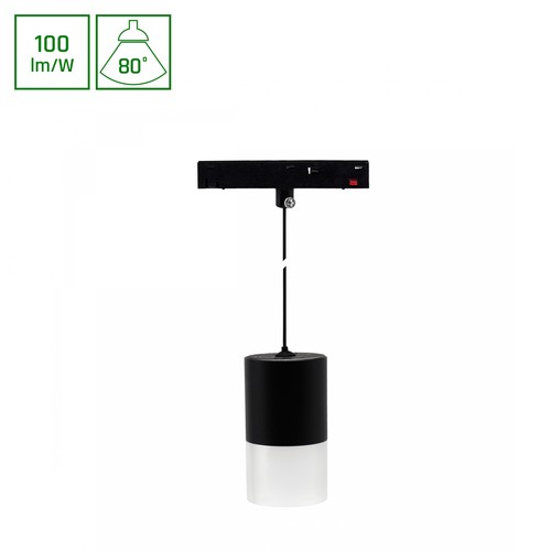 Spot sur rail 7W SHIFT BASIC HANGIT pour 48V - 100lm/W, 48V, blanc neutre, incl. suspension par câble 110cm
