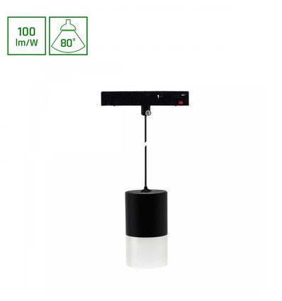 Spot sur rail 7W SHIFT BASIC HANGIT pour 48V - 100lm/W, 48V, blanc neutre, incl. suspension par câble 110cm
