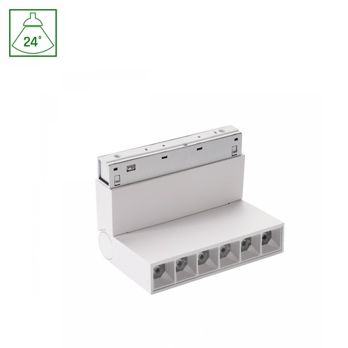 Luminaire Linéaire Orientable 6W SHIFT Basic Grid XS - 11cm, 2700K, Blanc