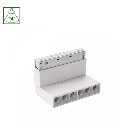Luminaire Linéaire Orientable 6W SHIFT Basic Grid XS - 11cm, 2700K, Blanc