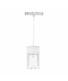 7W SYSTEM SHIFT BASIC HANGIT CRISTAL spot sur rail, 48V - 2700K, 80°, IP20, suspension par câble 110cm