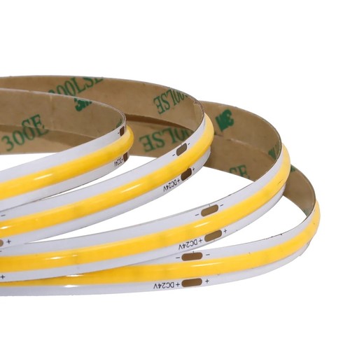 Ruban LED COB 10m 12W/m RA95 - 24V DC, IP20, 480 LED par mètre, COB LED