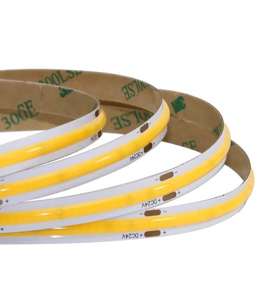Ruban LED COB 5m 12W/m RA95 - 24V DC, IP20, 480 LED par mètre, COB LED