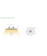 Spot d'éclairage de secours LED 3W pour plafond - Découpe : Ø7,5-12,5 cm, batterie 3 heures, blanc