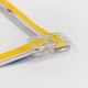 Connecteur en L pour bande LED unicolore - 10 mm de large, 12V / 24V, COB