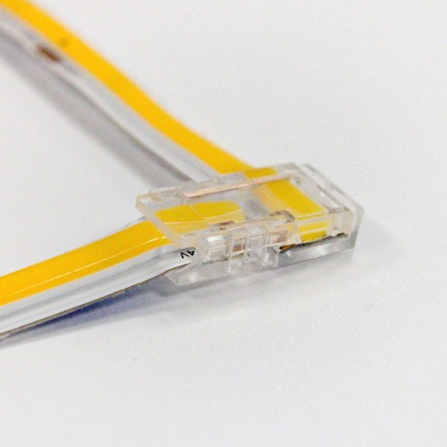Connecteur en L pour bande LED unicolore - 10 mm de large, 12V / 24V, COB
