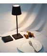 Lampe de table LED avec charge sans fil - Noir, IP54 intérieur/extérieur, tactile dimmable