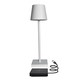 Lampe de table LED avec charge sans fil - Blanc, IP54 intérieur/extérieur, tactile dimmable