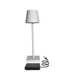 Lampe de table LED avec charge sans fil - Blanc, IP54 intérieur/extérieur, tactile dimmable