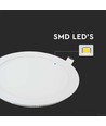Panneau LED encastrable 6W Ø12cm - Découpe : Ø11 cm, Dimensions : Ø12 cm