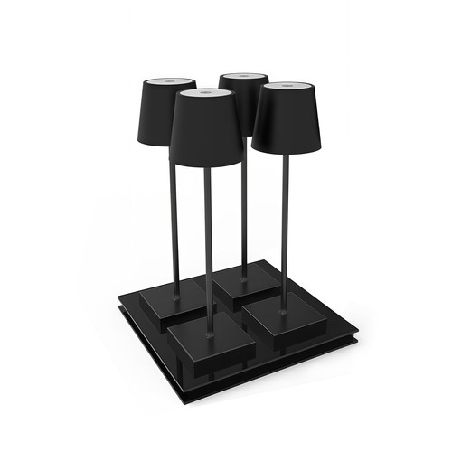 Base de chargement pour lampes de table rechargeables sans fil - 4 emplacements, charge sans fil