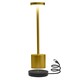 Lampe de table LED rechargeable avec charge sans fil - Or, IP54 intérieur/extérieur, tactile dimmable