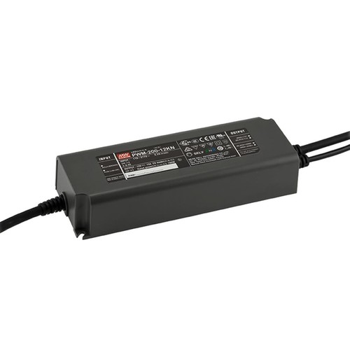 Alimentation dimmable Meanwell 200W / 24V DC DALI2 - 8.33A, IP67, interface DALI + push dim
