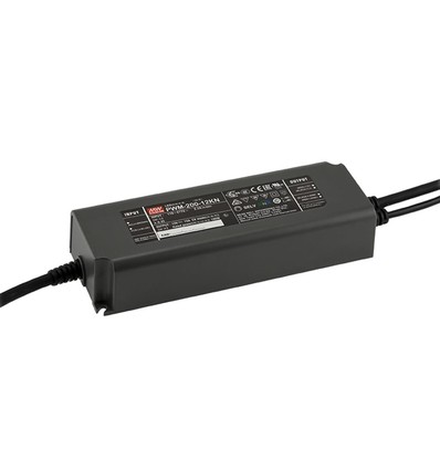 Alimentation dimmable Meanwell 200W / 24V DC DALI2 - 8.33A, IP67, interface DALI + push dim