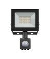 Projecteur 20W - IP44, noir, détecteur PIR